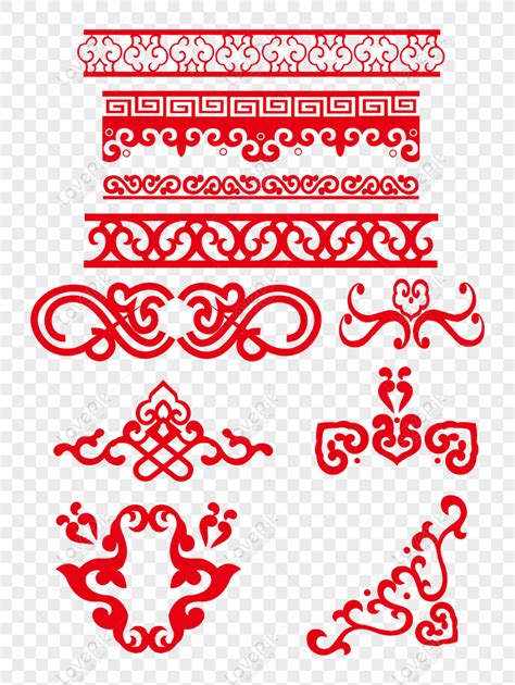 Free Chinese Border Vector Chinese Style Element, Chinese Border, Red ...