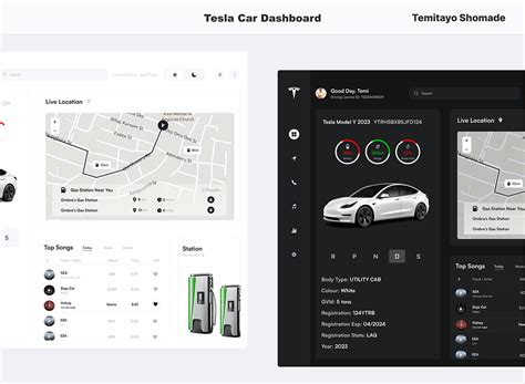 Tesla Car Dashboard on Behance