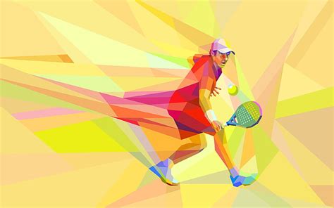 HD wallpaper: Tennis player abstract art design, multi colored, one person | Wallpaper Flare