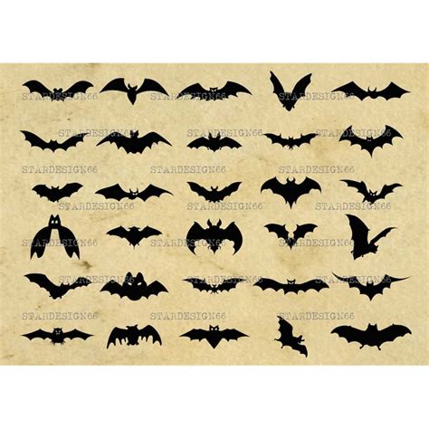 Digital SVG PNG JPG Bats, silhouette, vector, clipart, insta - Inspire Uplift