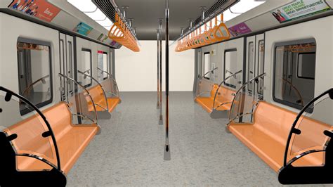 Subway train interior 3D model - TurboSquid 1311337