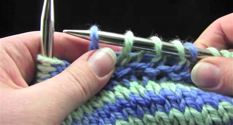 KNITFreedom - Fair-Isle Tutorial - How To Knit With 2 Colors - YouTube