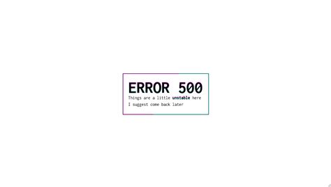 500 Error Page HTML Templates