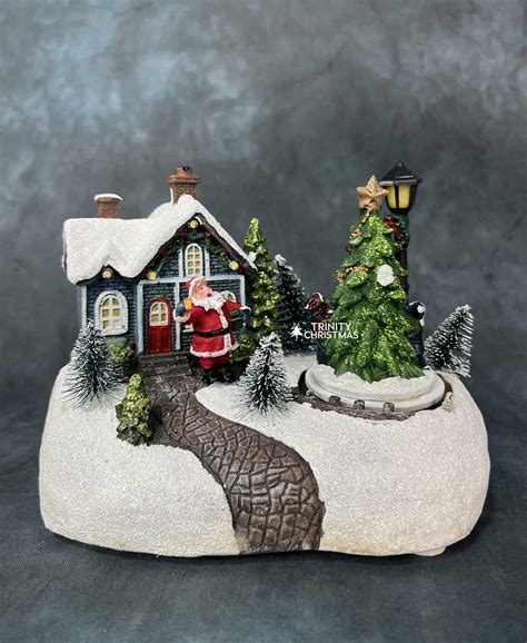 Buy Christmas Village with Rotating Tree - Trinity Christmas