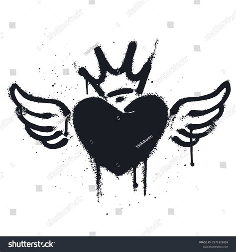 Graffiti Spray Paint Symbol Love Isolated Stock Vector (Royalty Free ...