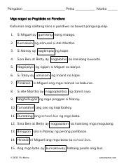 mga-sagot-sa-pagkilala-sa-pandiwa 8-1.pdf - Pangalan Petsa Marka Mga sagot sa Pagkilala sa ...