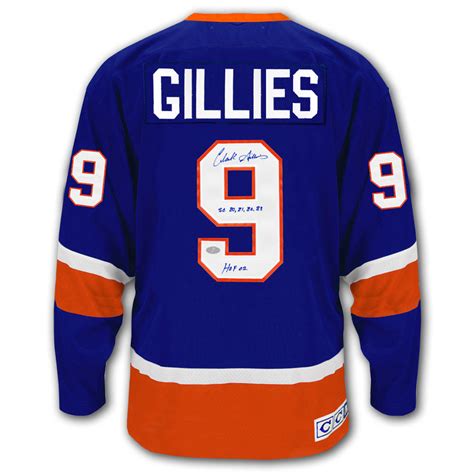 Clark Gillies New York Islanders Stanley Cup HOF CCM Autographed Jersey - NHL Auctions