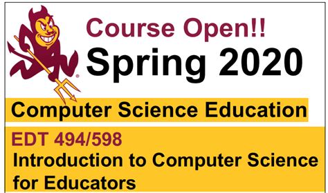 New CS Educator Courses at ASU | CSTA Arizona