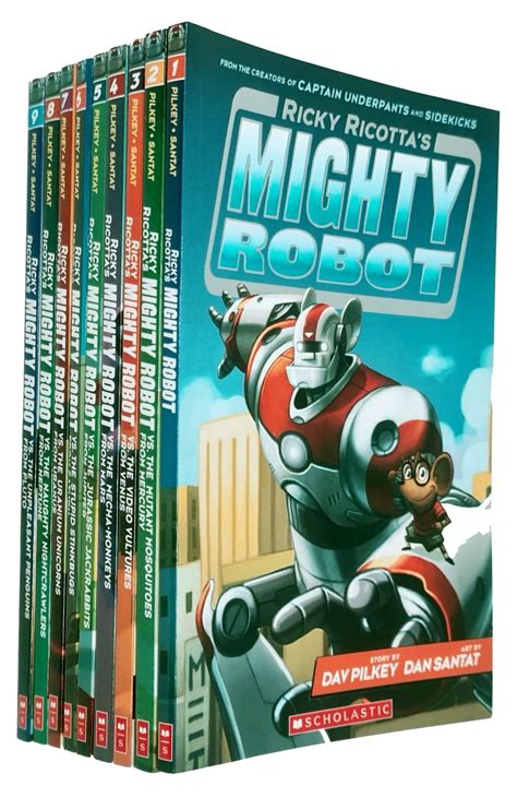 Buy Ricky Ricotta Mighty Robot Collection 9 Books Set By Dav Pilkey (Ricky Ricotta's Mighty ...