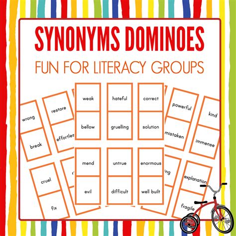 Vocabulary Games: Synonyms Dominoes - Childhood101 Shop