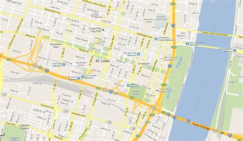 Downtown St Louis Street Map | semashow.com