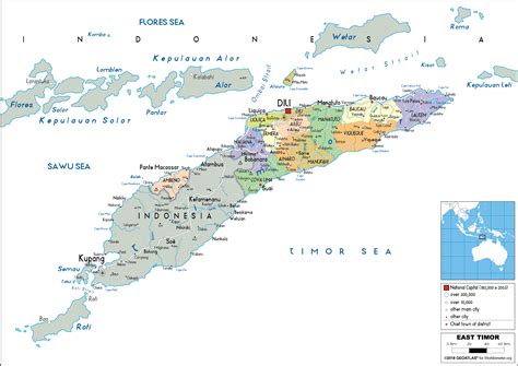 Timor-Leste Map (Political) - Worldometer