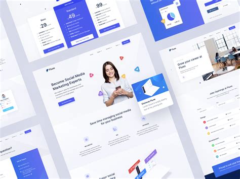 Fluxo - Social Media Marketing Website Template by WeBoth on Dribbble