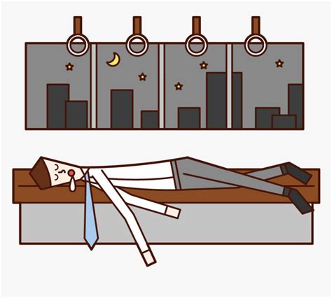 Illustration Of A Drunk Person Sleeping On A Train, HD Png Download , Transparent Png Image ...