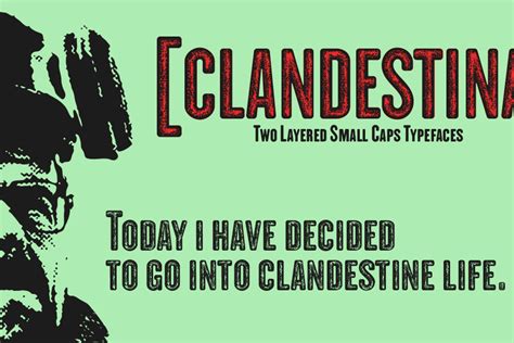 CLANDESTINA Font | deFharo | FontSpace