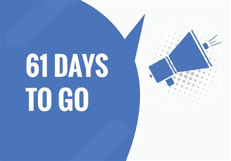 61 days to go countdown template. 61 day Countdown left days banner design 25726321 Vector Art ...