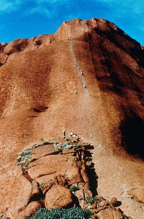 Climbing Ayers Rock Photograph by Brian Brake - Pixels