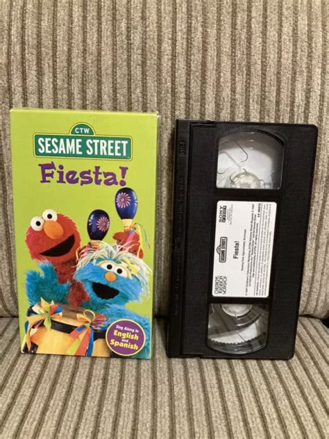 SESAME STREET VHS Tape Fiesta Sing Along English Spanish Rare Tested ...