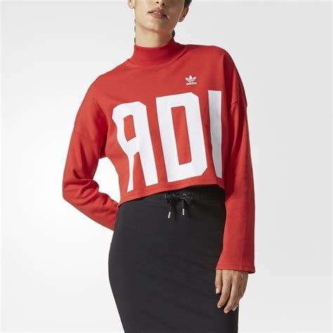 adidas Bold Age Cropped Sweatshirt - Womens Hoodies