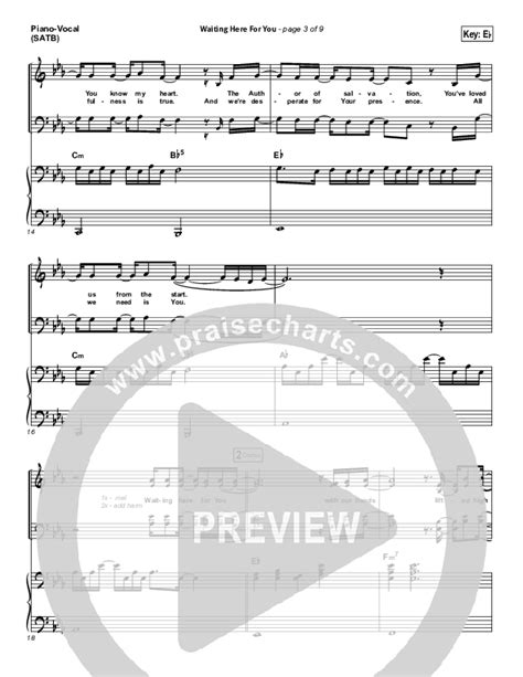 Waiting Here For You Sheet Music PDF (Christy Nockels / Passion) - PraiseCharts