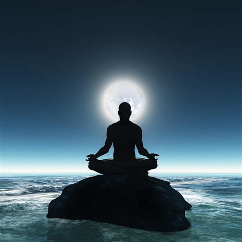 Meditation At The Sea Shore With Full by Artpartner-images