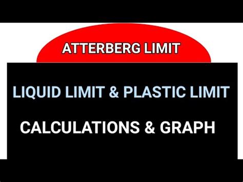 Atterberg Limit Test Calculation | Liquid limit & Plastic limit Test ...