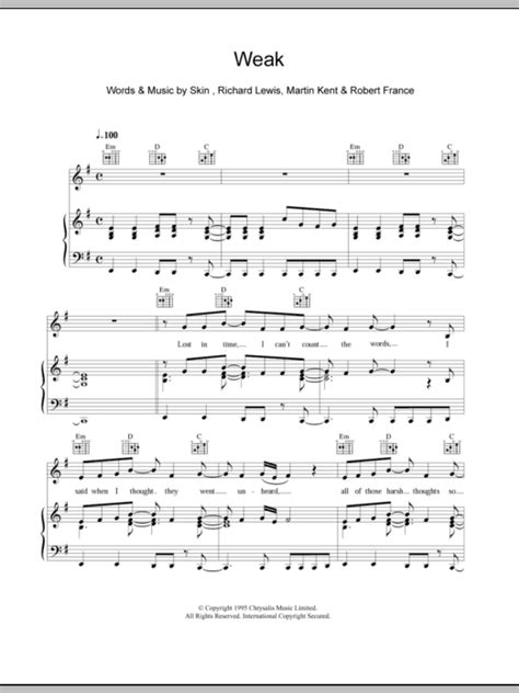 Weak | Sheet Music Direct