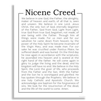 Printable Nicene Creed Free Catholic