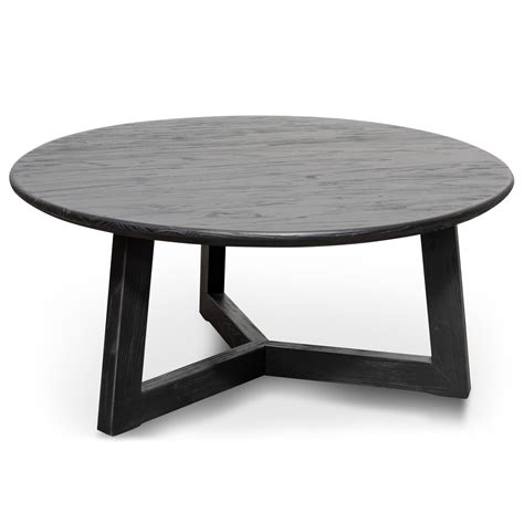 CCF2605-NI 1m Round Coffee Table - Black | Calibre Furniture