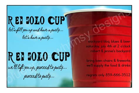 Red Solo Cup Party Invite