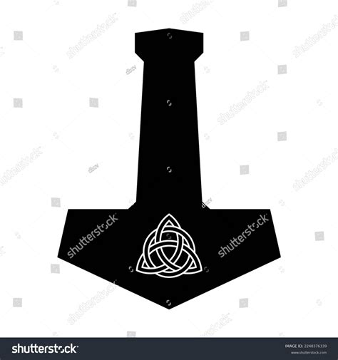 Mjolnir Thor Hammer Triquetra On White Stock Illustration 2248376339 | Shutterstock