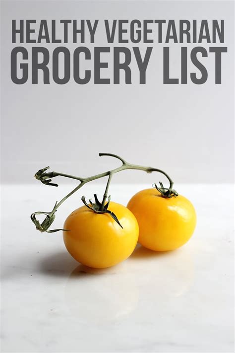 Healthy Vegetarian Grocery List | Dietitian Debbie Dishes