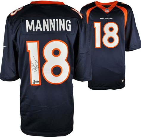 Peyton Manning Denver Broncos Autographed Nike Navy Limited Jersey