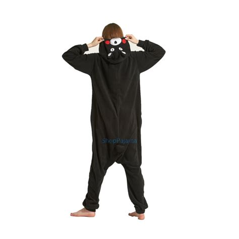 Adult Black Bear Kumamon Onesie Cosplay Costume Pajamas