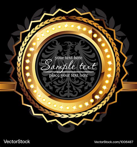 Golden circle Royalty Free Vector Image - VectorStock