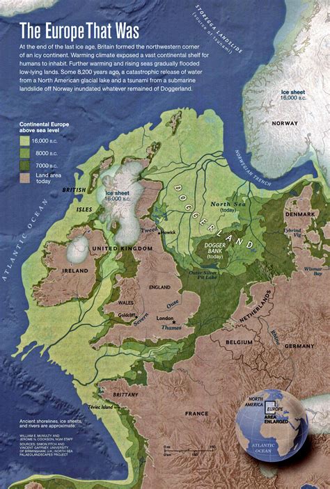 Ice Age Maps showing the extent of the ice sheets