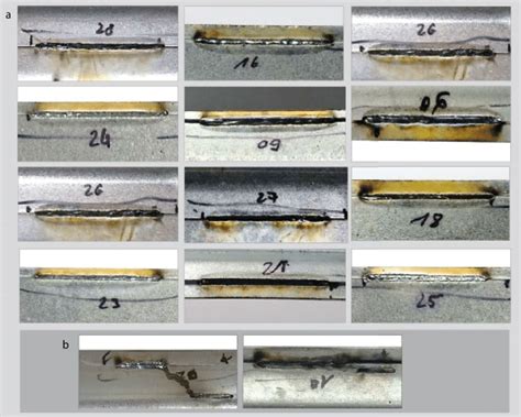 Stitch welds made on a steel car door: selected good quality welds... | Download Scientific Diagram