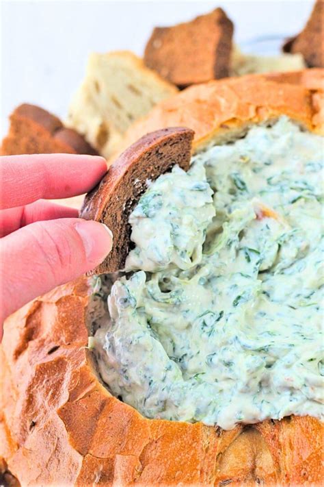 Spinach Dip In A Bread Bowl • Now Cook This!