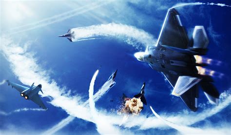 Desktop Wallpapers Ace Combat Fighter Airplane Airplane Explosions