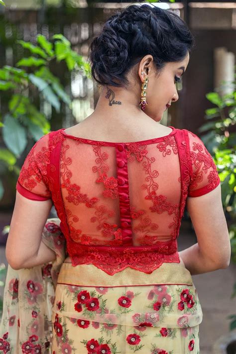 4 Net Blouse Back Neck Designs Styles That Are Bound To Brighten Up Every Indian Occasion