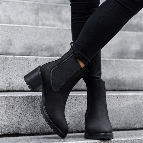 Women's Knockout High Heel Chelsea Boot in Black Matte - Thursday Boots