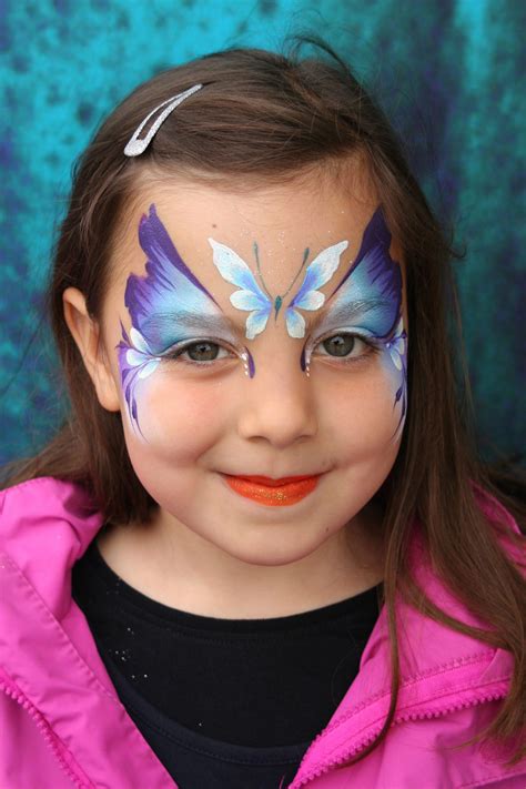 Little purple butterfly | Face painting designs, Face painting easy, Girl face painting