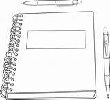 Notebook Coloring Page Sketch sketch template