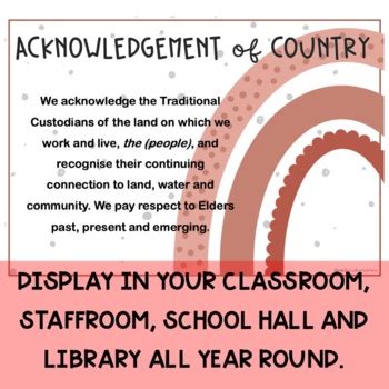 Free Acknowledgement of Country Poster - First Nations Australia