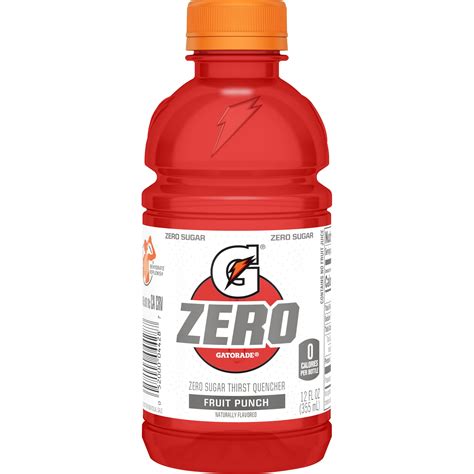 Buy Gatorade G Zero Sugar Fruit Punch Thirst Quencher Sports Drink, 12 ...