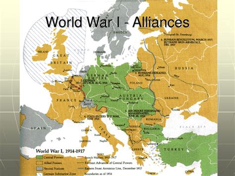 World War I Alliances Map