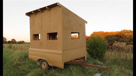 Homemade Portable Deer Blind - Truck Bed Trailer Hunting Blind - YouTube