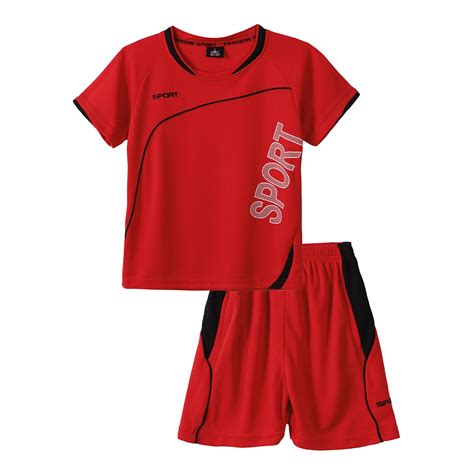 YONGHS Kids Boys Sports Active Outfits Short Sleeve T-Shirts and Shorts ...