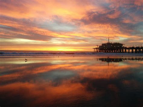 Saw this awesome sunset at the Santa Monica Pier yesterday. : pics