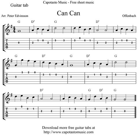 CanCan for Piano: Free Printable Sheet Music Downloads for Your